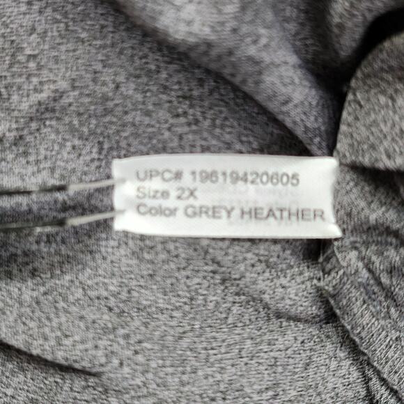NEW ClimateRight by Cuddl Duds Scrub Top Womens 2X Gray Short Sleeve 6-Pocket - Picture 8 of 12